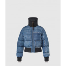 루이비통 데님 프린트 크롭드 푸퍼 재킷