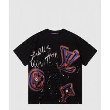 루이비통 로고 프린트 반팔