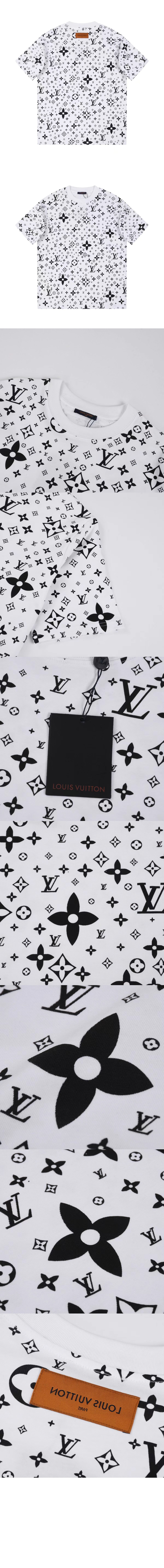 루이비통 로고 프린트 반팔