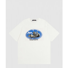 루이비통 그래픽 쇼트 슬리브드 코튼 크루넥