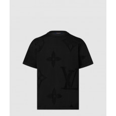 루이비통 모노그램 쇼트 슬리브드 코튼 크루넥