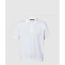 루이비통 캐시미어 앤드 코튼 블렌드 쇼트 슬리브드 폴로