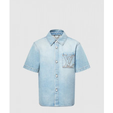 루이비통 쇼트 슬리브드 데님 셔츠