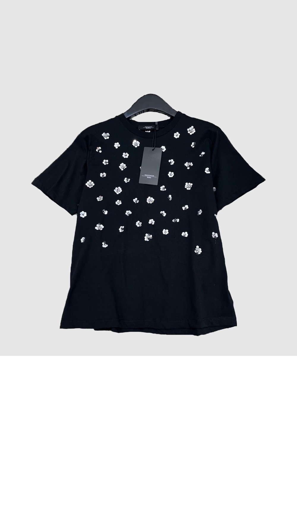 막스마라 로고 프린트 반팔