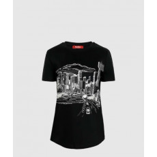 막스마라 로고 프린트 반팔