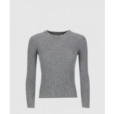 막스마라 크리스탈 자수 울 니트