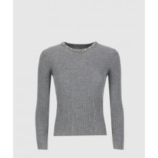 막스마라 크리스탈 자수 울 니트