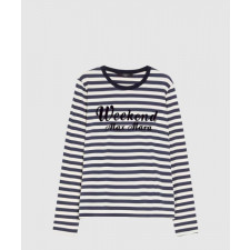 막스마라 로고 프린트 면 톱