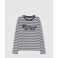 막스마라 로고 프린트 면 톱