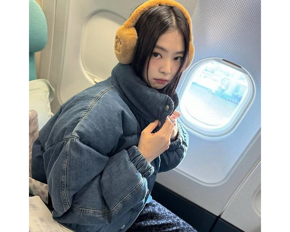 샤넬 이어머프 시어링 램스킨 귀마개 브라운