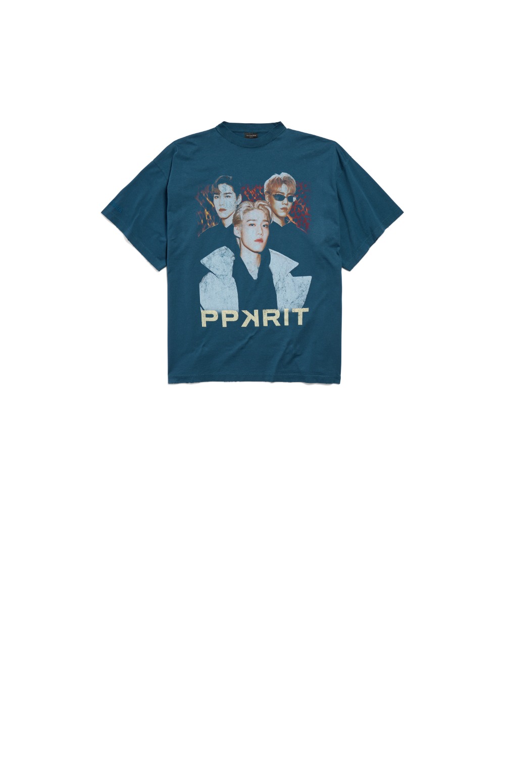 발렌시아가 피피 끄릿 오버사이즈 티셔츠