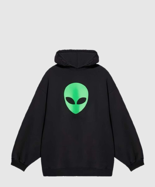 발렌시아가 에일리언 로고 후드