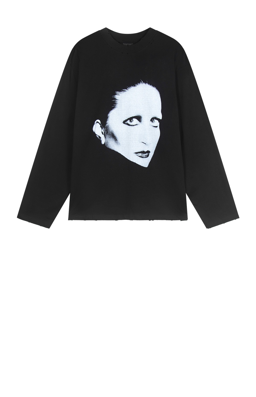 발렌시아가 로고 프린트 면 톱