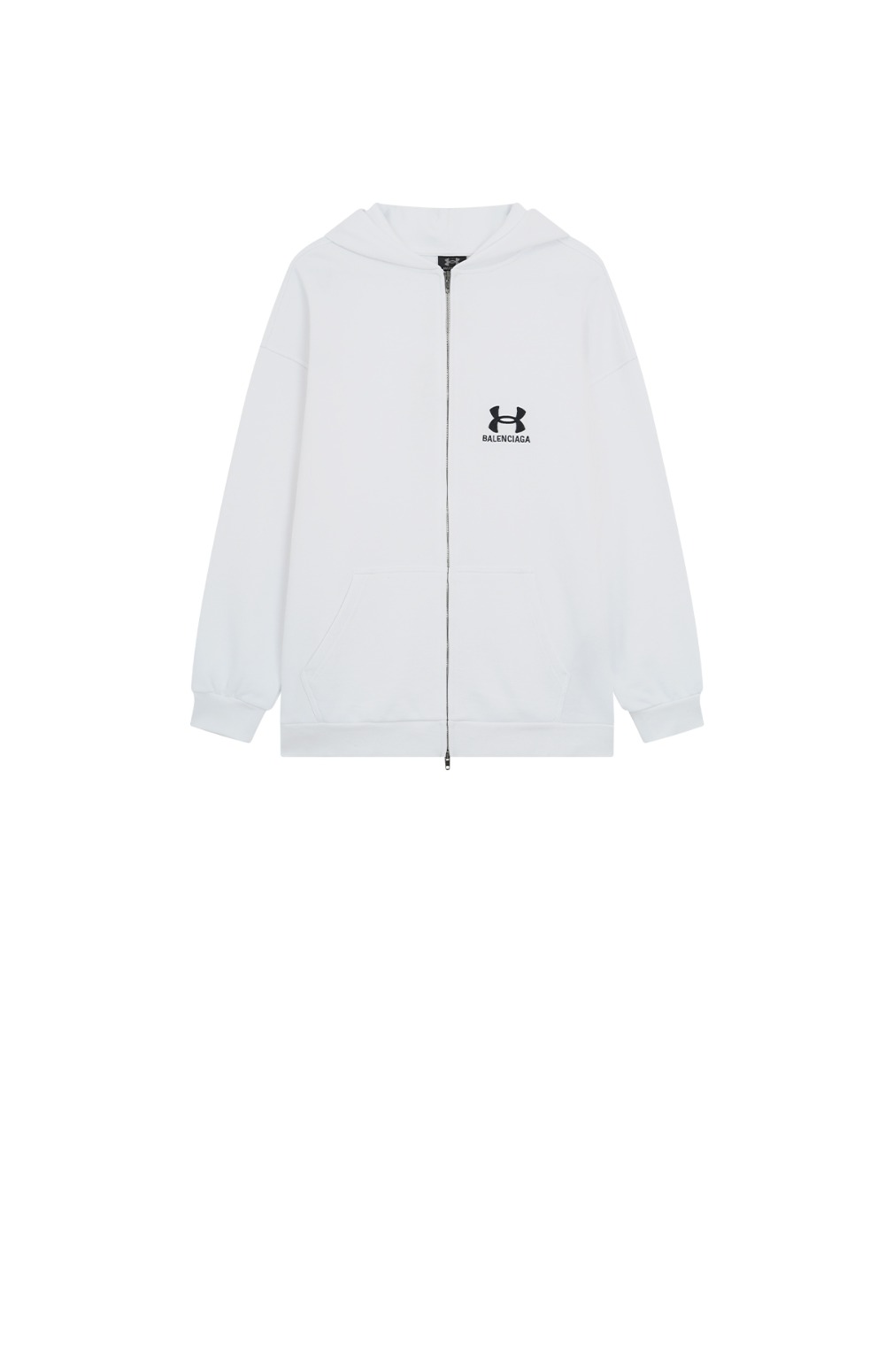 발렌시아가 레귤러 핏 집업 후디