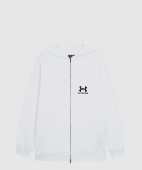 발렌시아가 레귤러 핏 집업 후디