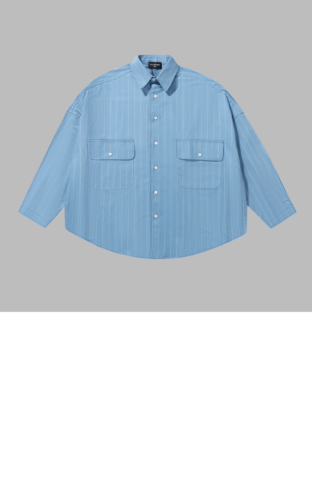 발렌시아가 로고 프린트 셔츠 톱