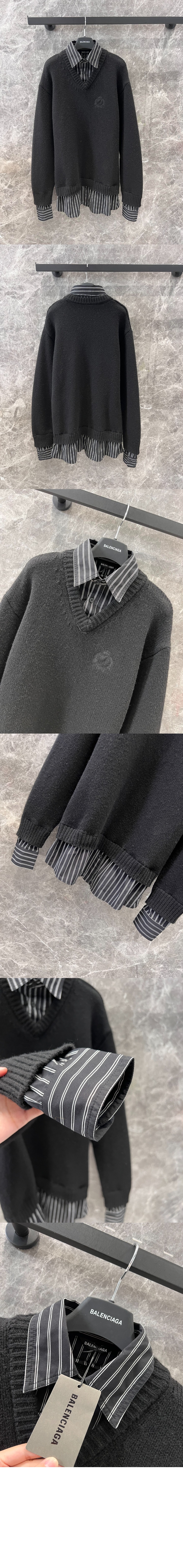 발렌시아가 레이어드 니트 스웨터