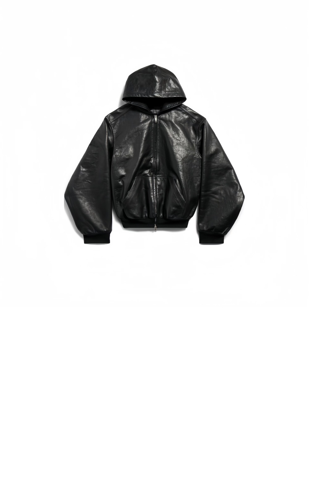 발렌시아가 후드가죽자켓