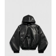 발렌시아가 후드가죽자켓