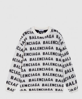 발렌시아가 프린트 니트 톱