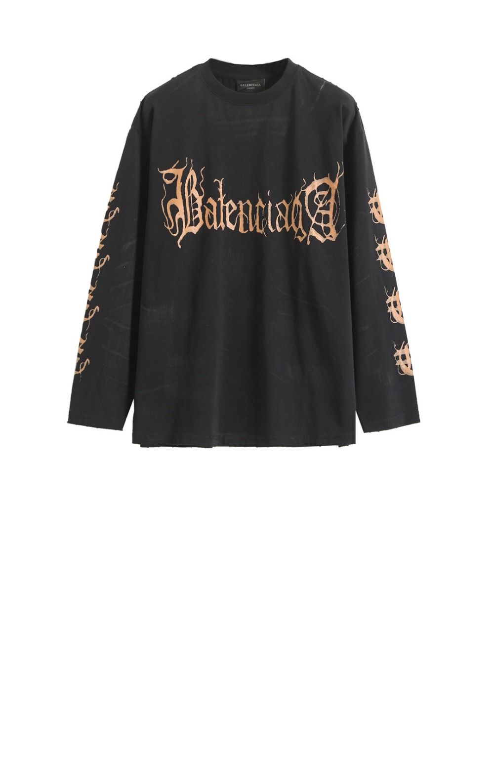 발렌시아가 로고 프린트 면 톱