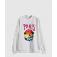 발렌시아가 로고 프린트 면 톱