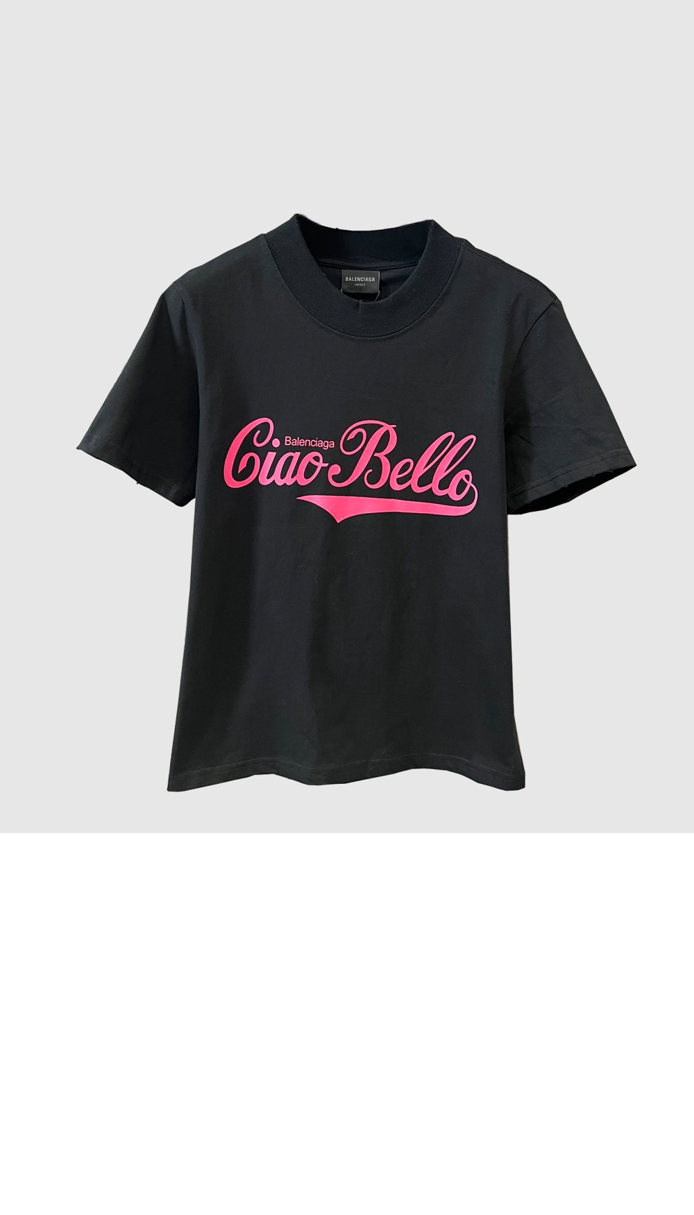 발렌시아가 로고 프린트 반팔