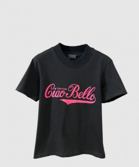 발렌시아가 로고 프린트 반팔