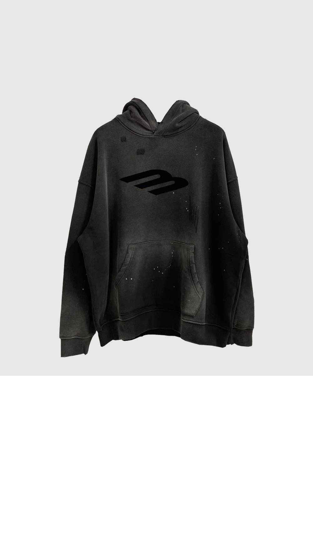 발렌시아가 로고 프린트 면 톱