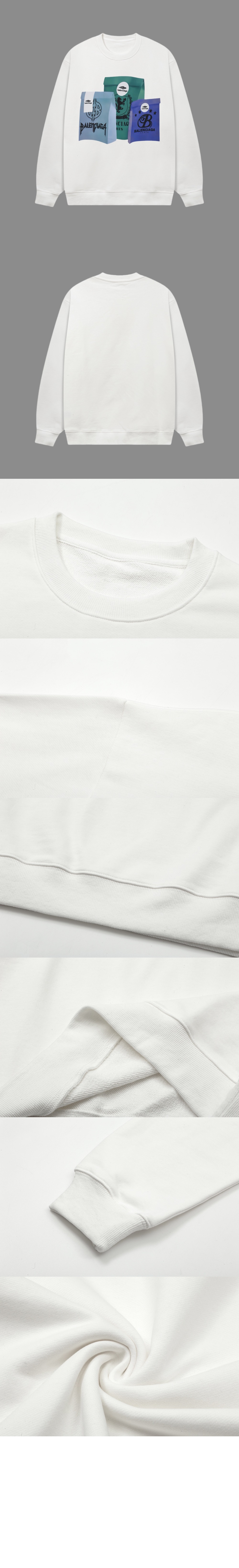 발렌시아가 로고 프린트 스웨트셔츠