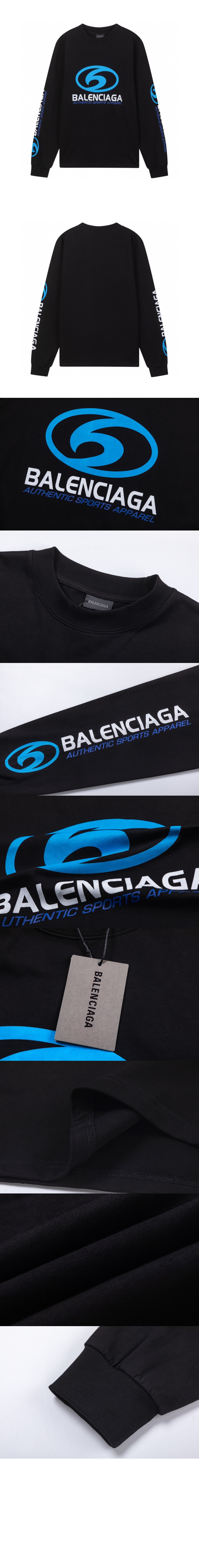 발렌시아가 로고 프린트 크루넥 스웨트셔츠