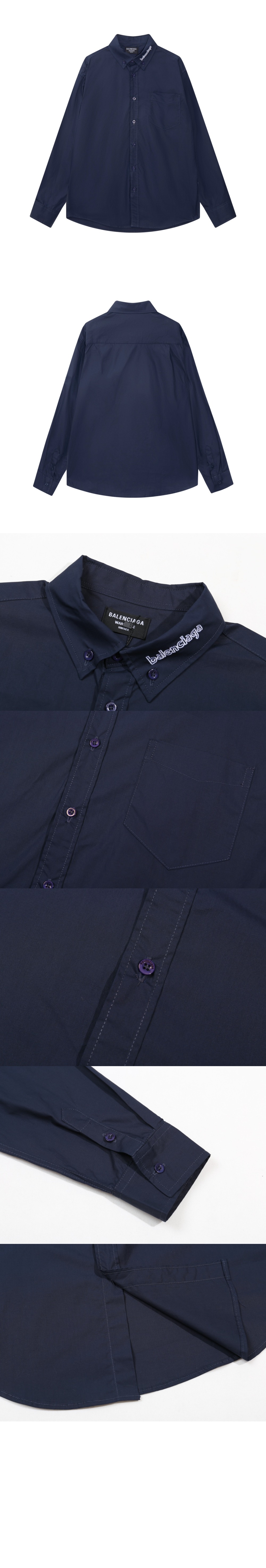 발렌시아가 로고 프린트 셔츠 톱