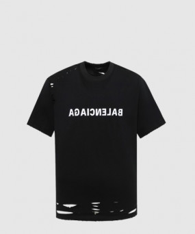 발렌시아가 디스트로이드 플랫그라운드 티셔츠