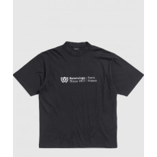 발렌시아가 인스티튜셔널 미디엄 핏 티셔츠