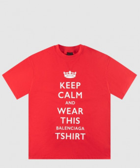 발렌시아가 로고 프린트 반팔