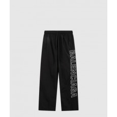 발렌시아가 로고 자수 트랙 팬츠