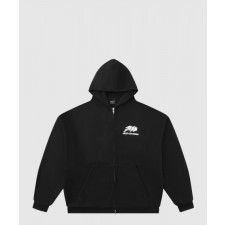 발렌시아가 프린트 코튼 저지 집업 후디