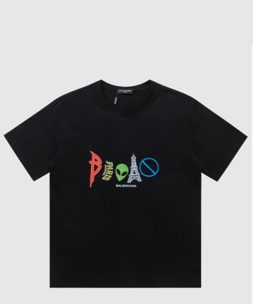 발렌시아가 로고 프린트 반팔