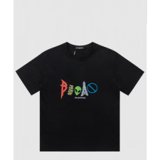 발렌시아가 로고 프린트 반팔