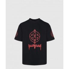 발렌시아가 로고 프린트 반팔