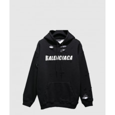 발렌시아가 로고 후드 긴팔