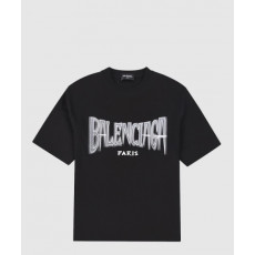 발렌시아가 로고 프린트 반팔