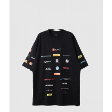 발렌시아가 로고 프린트 반팔