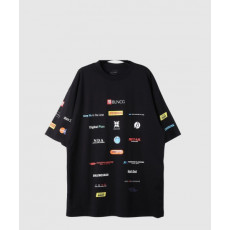 발렌시아가 로고 프린트 반팔