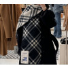 버버리 체크 울 스카프 블랙