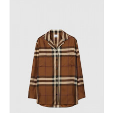 버버리 체크 실크 셔츠