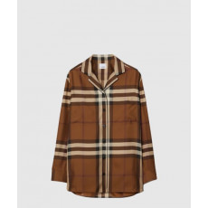 버버리 체크 실크 셔츠