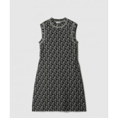 버버리 라인 참 패턴 울 블렌드 드레스