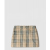 버버리 체크 데님 미니 스커트
