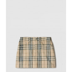 버버리 체크 데님 미니 스커트